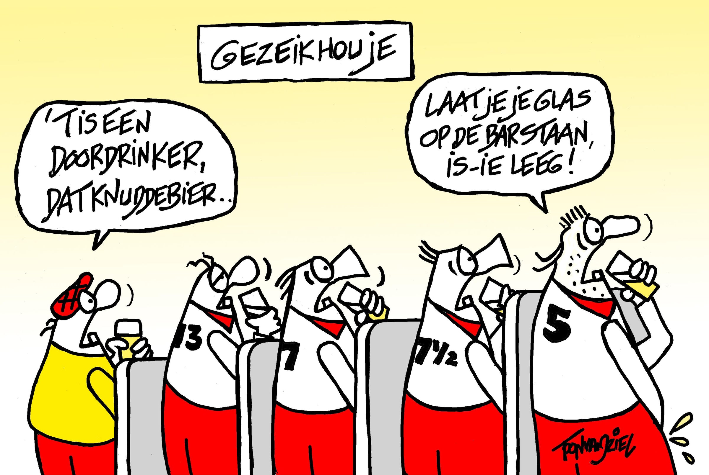 F.C. Knudde-strip van Toon van Driel bij Knudde Bier