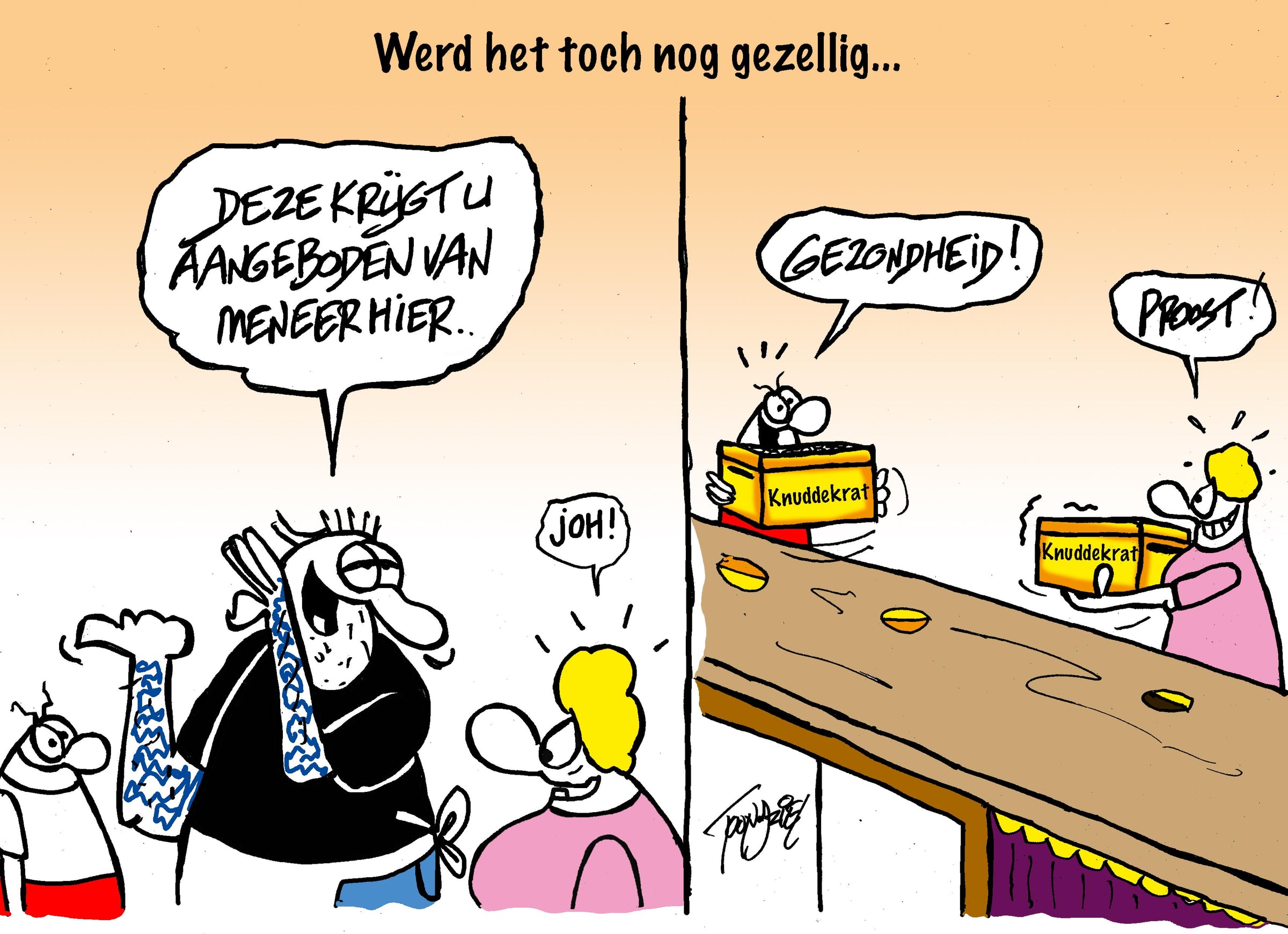 F.C. Knudde-strip van Toon van Driel bij Knudde Bier