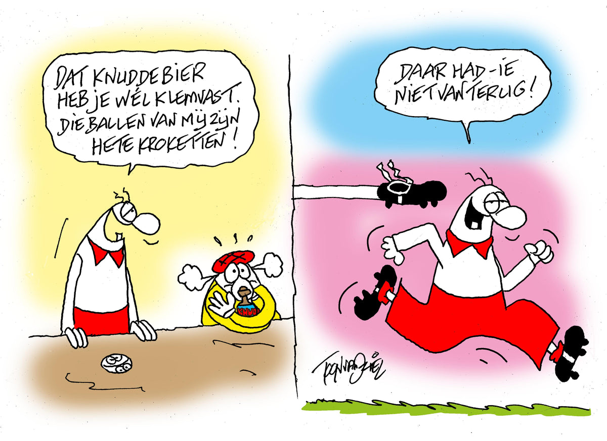 F.C. Knudde-strip van Toon van Driel bij Knudde Bier