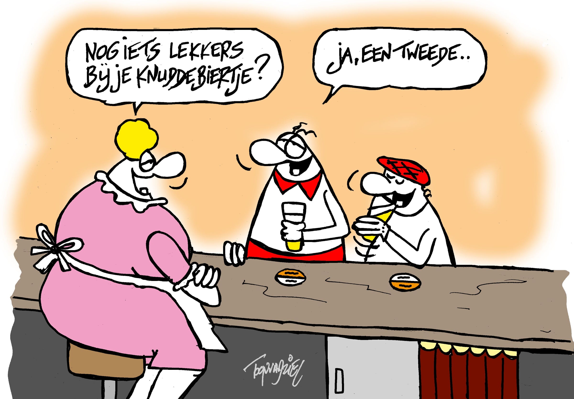 F.C. Knudde-strip van Toon van Driel bij Knudde Bier